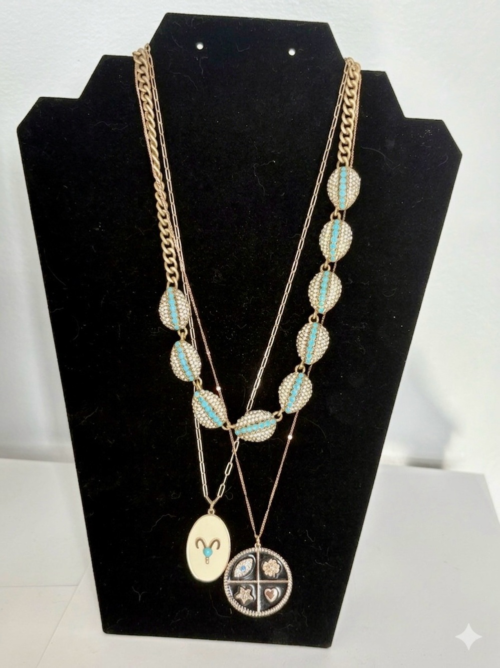 Lot Of 3 Stella & Dot Necklaces -Celestial, Aries, Statement - Various Lengths